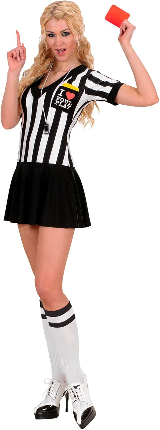 "REFEREE" (dress, whistle, yellow &red cards) - (S), S