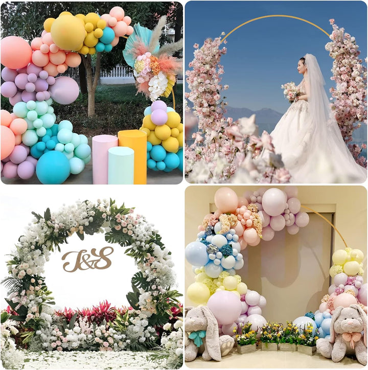 Wokceer 2,2 m Gold Ballonbogen für Hochzeit Hochzeitsbogen Ballon Bogen Stand für Party Metall Kreis
