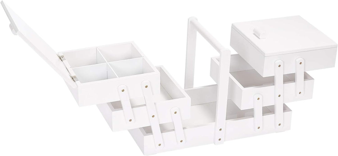 Prym 612581 Nähkasten/Nähkästchen Holz L, weiss