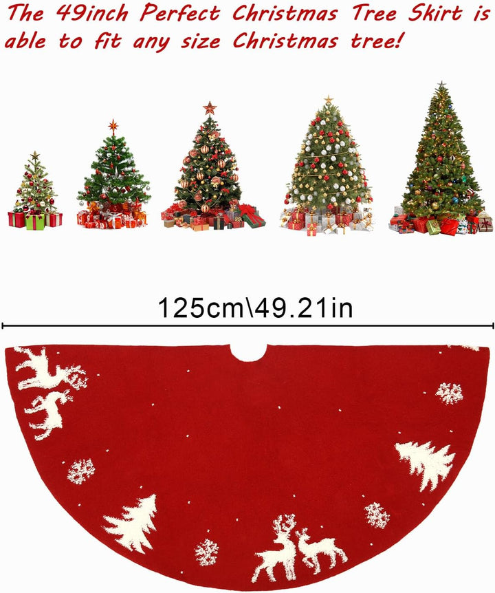 Weihnachtsbaum-Rock 122cm,Weihnachtsbaumdecke Tannenbaum Decke,Christbaumständer Teppich Baumdecke W