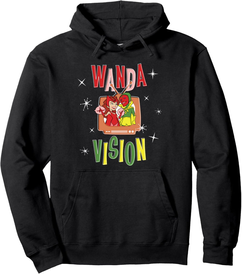 Marvel WandaVision Wanda & Vision Retro TV Artwork Pullover Hoodie