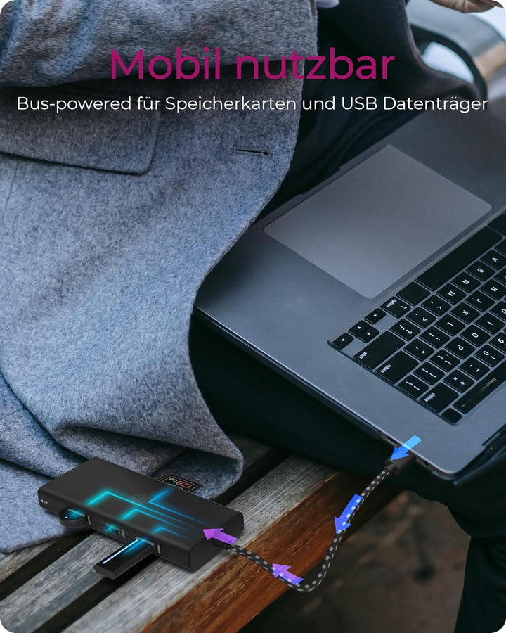 ICY Box USB-C Docking Station (9-in-1) für 3 Monitore (2X HDMI & 1x DP), 4K 60Hz, 3-Fach USB 3.0 HUB