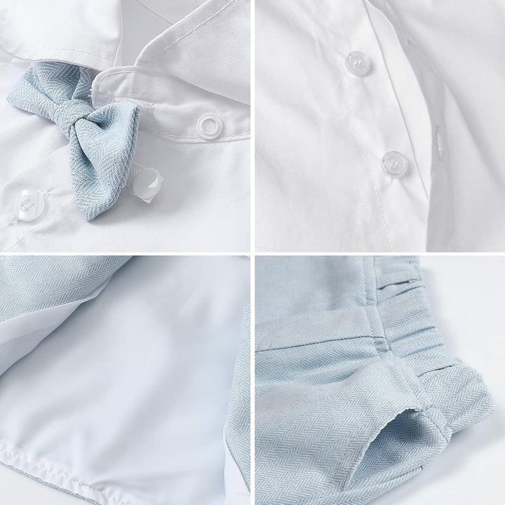 mintgreen Baby Junge Taufe Outfit Smoking Anzug Set 12-18 Monate Hellblau, 12-18 Monate Hellblau