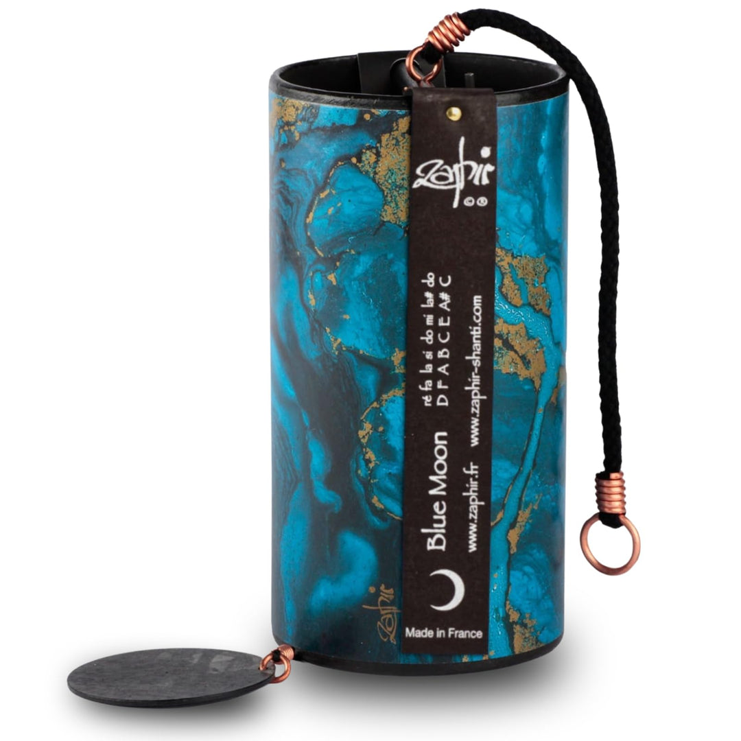 Zaphir Klangspiel Blue Moon Winter Shanti | Handgefertigtes Windspiel für Yoga, Meditation und Raumr