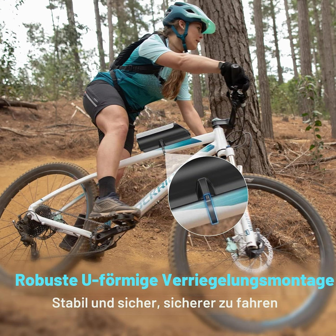 MOSHAY Safe Fahrradrahmen Box abschliessbar | Integriertes Zahlenschloss, gepolsterter Innenraum | S