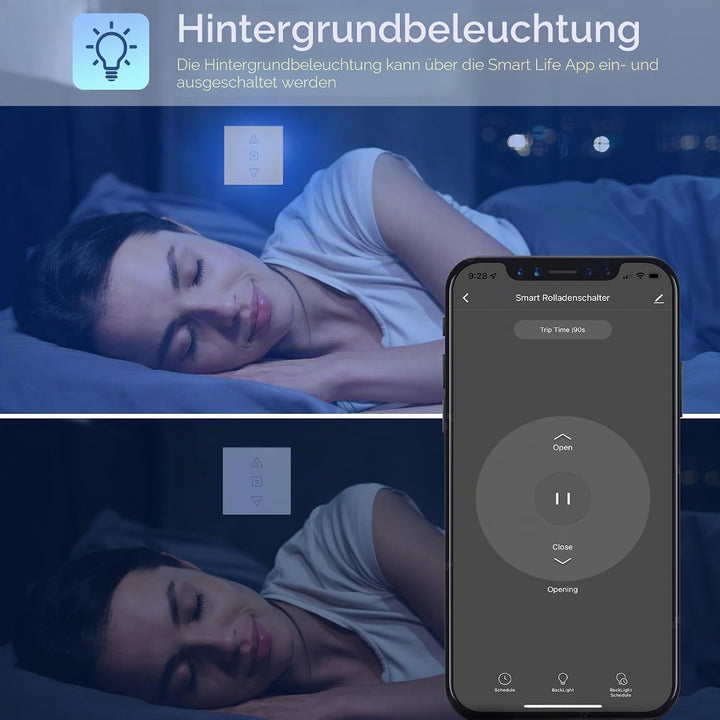 WLAN Rolladenschalter,Kompatibel Rolladen Zeitschaltuhr mit Alexa &amp; Google Home，Vorhang Jalousien Sc