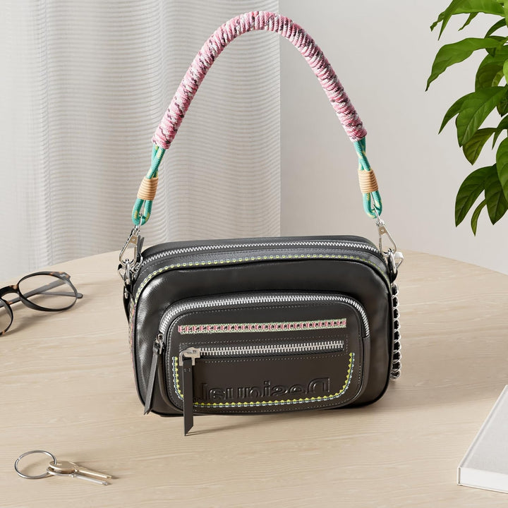 Desigual Damen Bag_Raven_Cambridge Mini 1001 RAW Schwarz, Schwarz