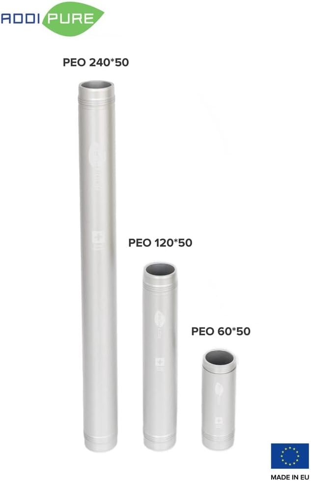 Extraktionsrohr für PEO 60 * 50, Lebensmittel echtes Aluminium, farblos eloxiert. Pflanzen-Füllmenge