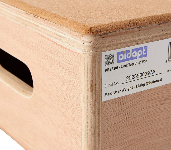 Aidapt VR239A Trittbox mit Oberfläche aus Kork (Grösse 152 mm (6 inch)) 152.4 mm/6 Inch, 152.4 mm/6