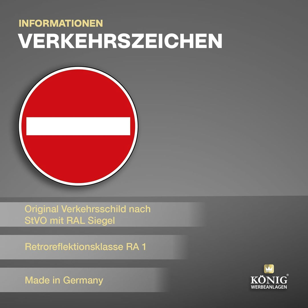 Verkehrszeichen Verbot der Einfahrt Nr. 267 | Ø 420mm, Alu 2mm, RA1 | Original Verkehrsschild nach S