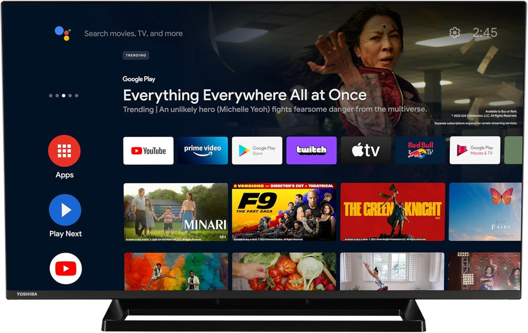 Toshiba 40LA3E63DAZ Android TV 40 Zoll Fernseher (Full HD Smart TV, HDR,Triple-Tuner, Dolby Audio, B