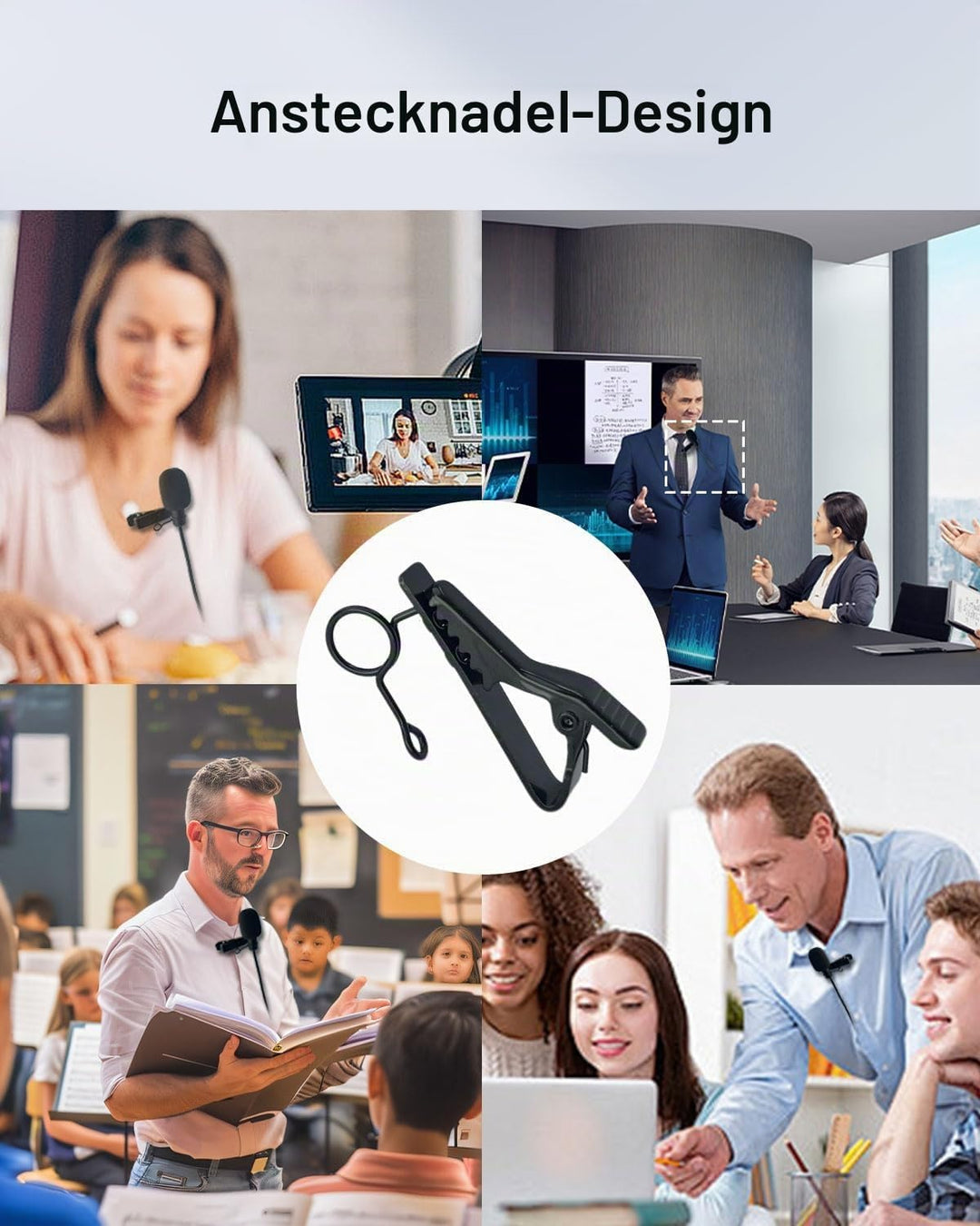 Wired Lavalier Ansteckmikrofon, Lavalier professionelles kompatibel mit Sennheiser Mikrofonsystem-Ta