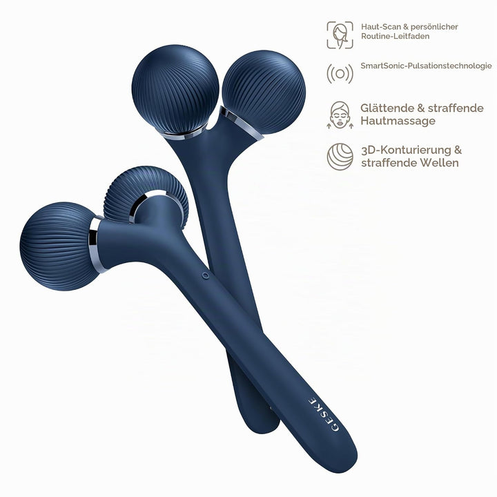 GESKE | SmartAppGuided™ Sonic Facial &amp; Body Roller | 4 in 1 | Dermaroller | Gerät für Gesicht und Kö