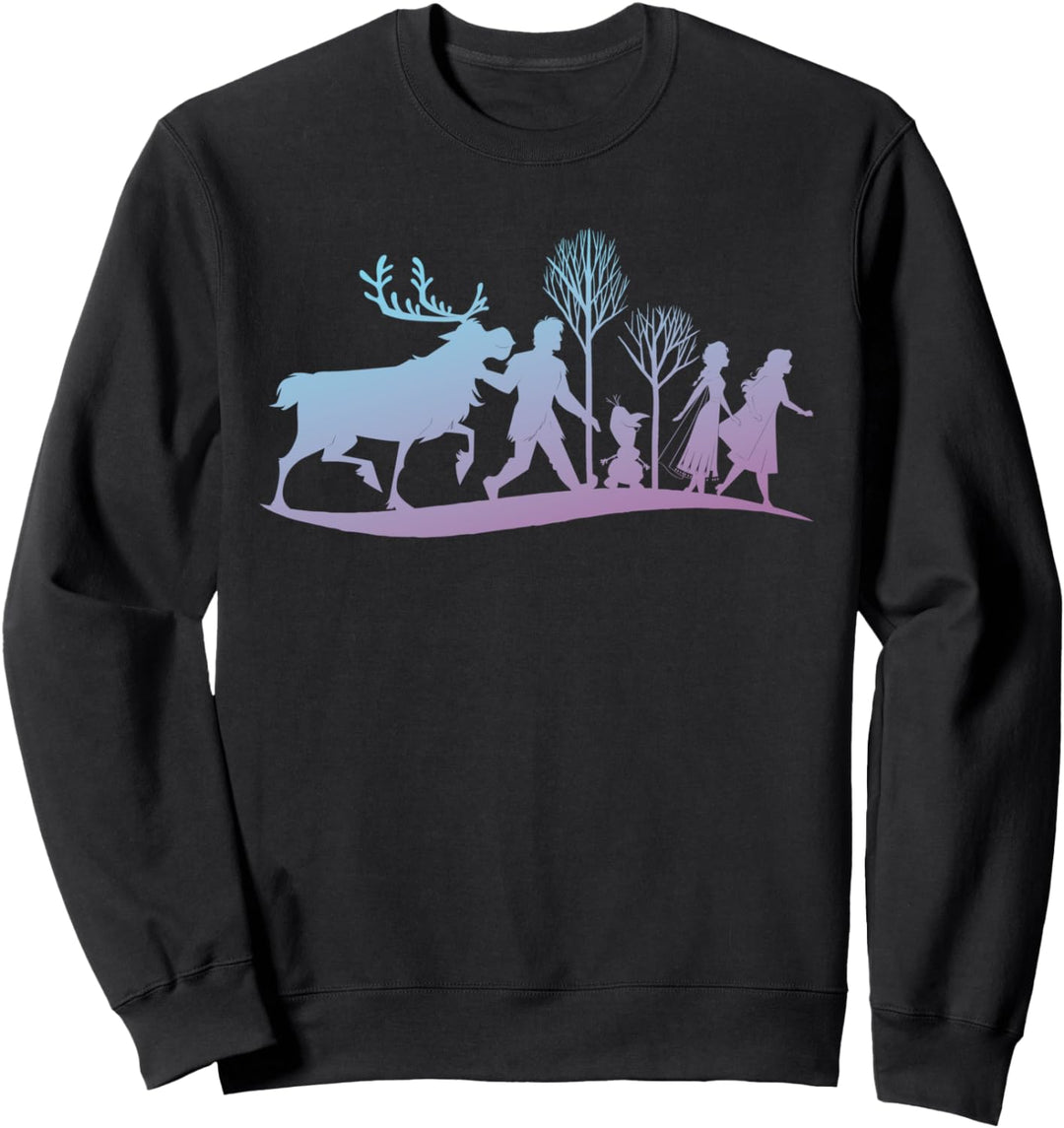 Disney Frozen 2 Characters Gradient Silhouette Sweatshirt