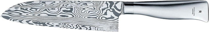 WMF Grand Gourmet Damastmesser, Santoku Messer 32 cm, Made in Germany, Damaststahl 120-lagig, Perfor