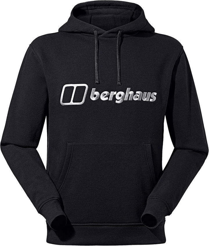 Berghaus Herren Logo Pullover Hoodie, Zusätzliche Wärme, Extra Bequem Fleece Jacket (1er Pack) S Sch