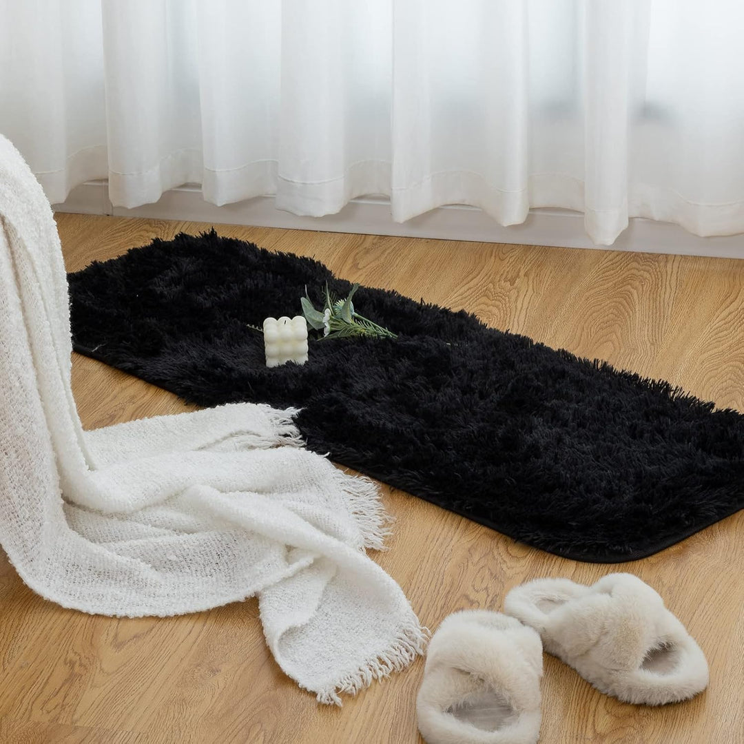 CHOSHOME Teppich Wohnzimmer Moderner Flauschiger Teppiche, Anti-Rutsch Unterseite Waschbarer Teppich