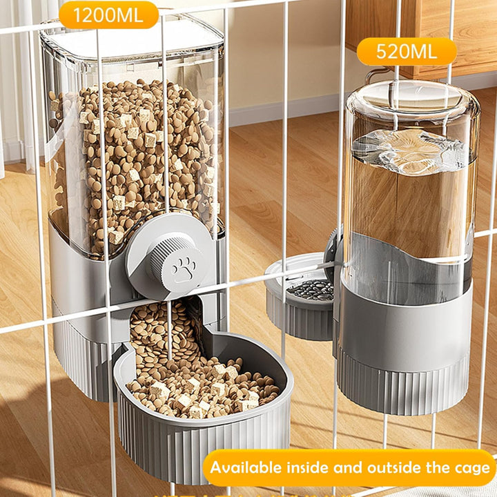 Hanging Automatic Food Water Dispenser, All-in-One Gravity Pet Feeder, Katzenfutter und Wasserspende