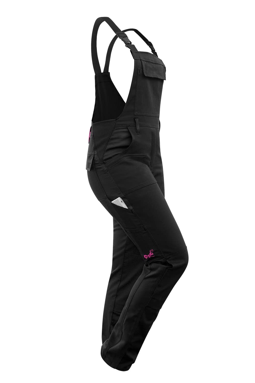 strongAnt Latzhose Damen stretch Arbeitshose für Frauen mit Kniepolstertaschen Baumwolle Cargo Hose