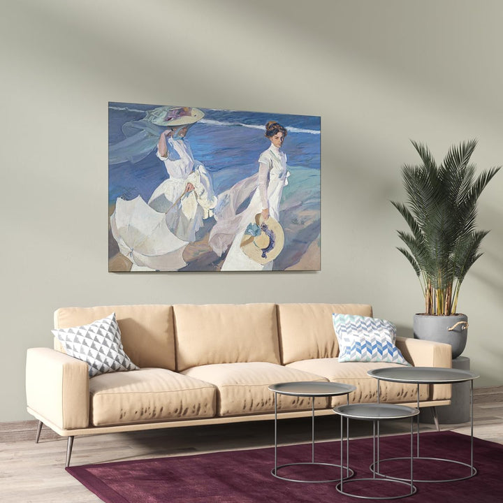 CF CUADROSFAMOSOS.ES CUADROSFAMOSOS.ES Druck auf Leinwand - Sorolla - Spaziergang zum MeerShore - 95