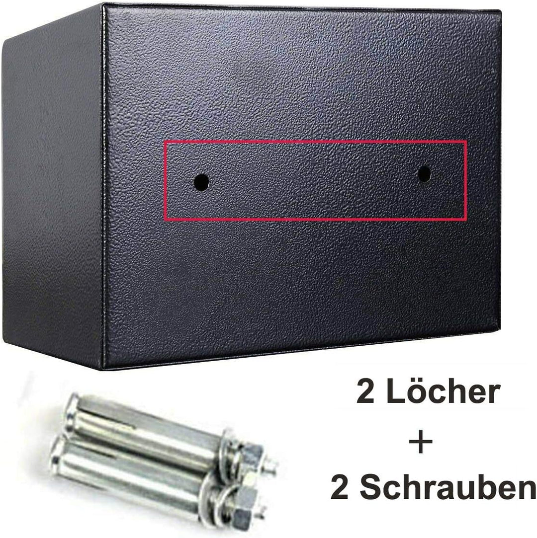 Tresor 31x20x20cm Elektronischer Safe, Elektronik Zahlenschloss Doppelstahlbolzen Montagematerial Sa