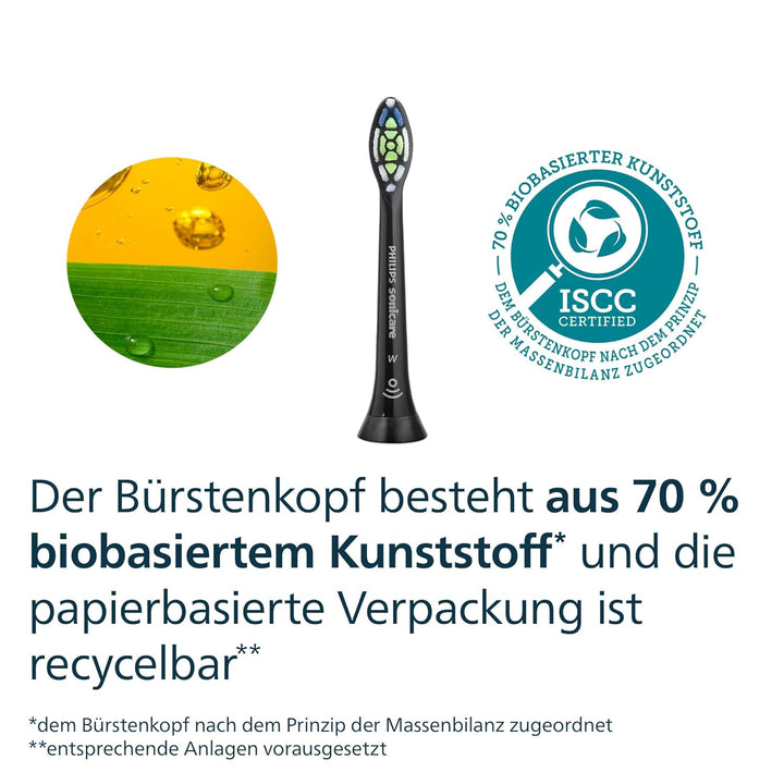 Philips Sonicare W2 Optimal White, Original Ersatzbürstenköpfe, Schwarz, 4er-Pack, HX6064/88 Neu 1 s