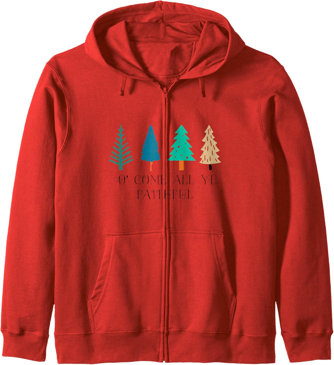Come All Ye Faithful Christmas Tree Kapuzenjacke