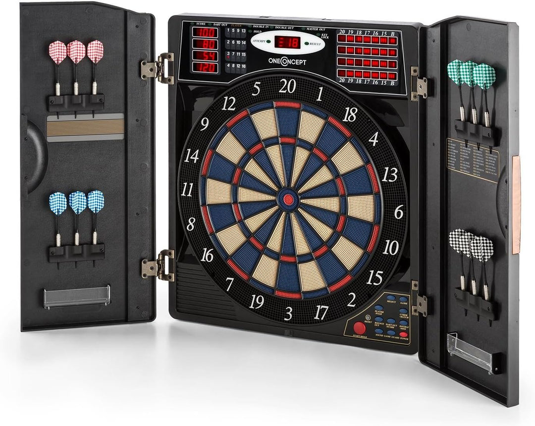 Oneconcept Masterdarter - Dartautomat elektronisch, Dartboard, E-Darts, Dartautomat mit Spielcompute