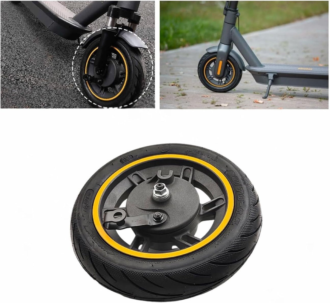E-Scooter Vorderrad für Ninebot MAX G30/MAX G30D, 10 Zoll 60/70-6,5 Elektroroller Vorderrad Reifen m