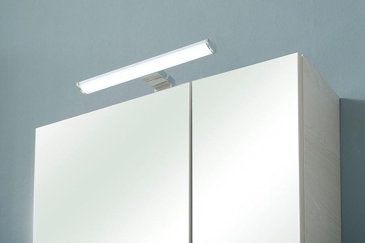 Pelipal Quickset 936 Spiegelschrank 86-I, Holzwerkstoff, Eiche Weiss quer NB, 70x60x20 cm Eiche Weis