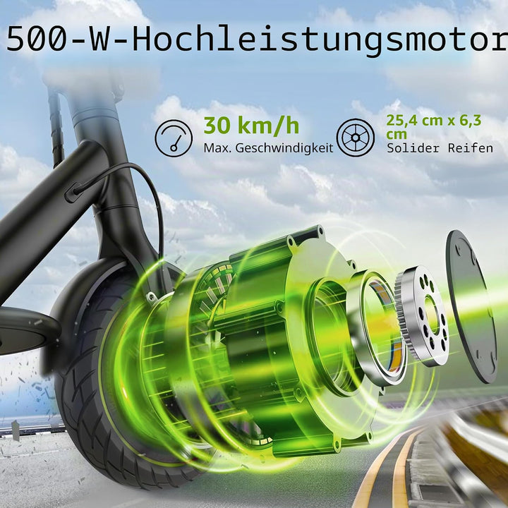 Zentralmotor 10 Zoll mit festem Reifen, Radsatz 500 W ohne Schlauch, entworfen für den Elektroroller