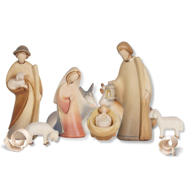 Akantus Krippe Leonardo Krippenfiguren: 8er Set bemalt (10 cm), 10 cm
