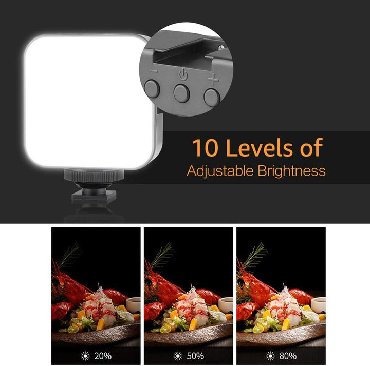 Andoer Smartphone-Video-Rig mit 2 LED-Video-Lichtern, Handy-Video-Stabilisator, Stativhalterung für