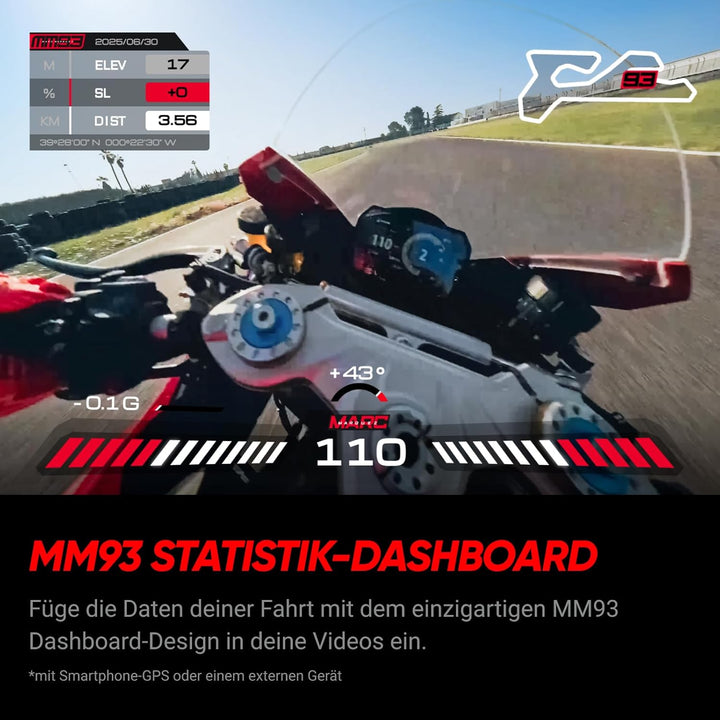 Insta360 Ace Pro 2 MM93 Edition - 8K Action-Kamera aus Kooperation mit Marc Márquez, Motorradkamera,