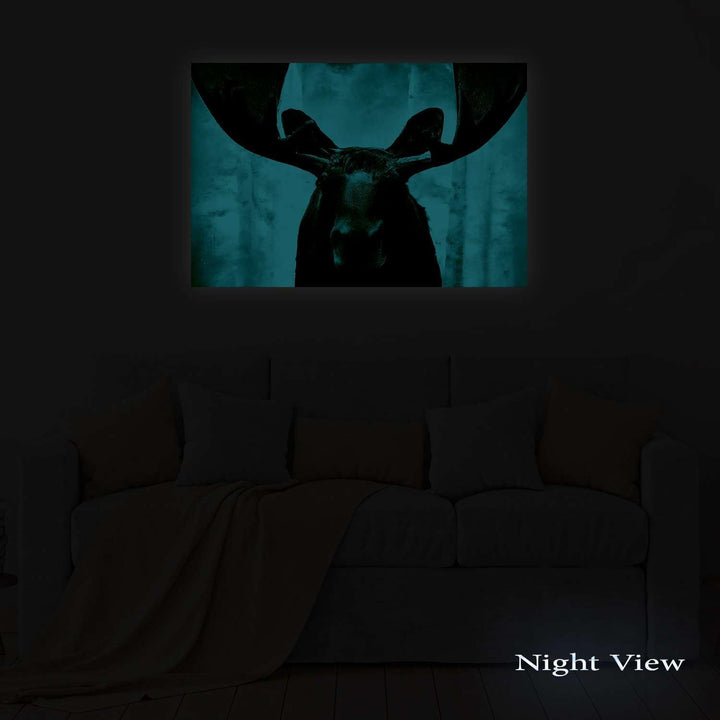 Startonight Leinwand Wandkunst – Brauner Elch – Kunstwerk Fertig zum Aufhängen für Wohnzimmer Grosse