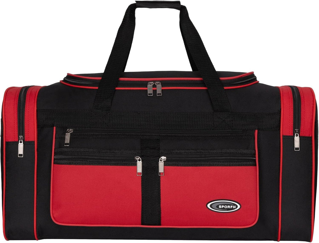 Sporttasche, Reisetasche und Fitnesstasche für Damen und Herren- Tainingstasche, Gym Bag (Rot, L 73