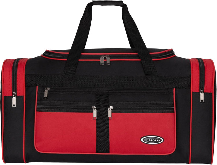 Sporttasche, Reisetasche und Fitnesstasche für Damen und Herren- Tainingstasche, Gym Bag (Rot, L 73