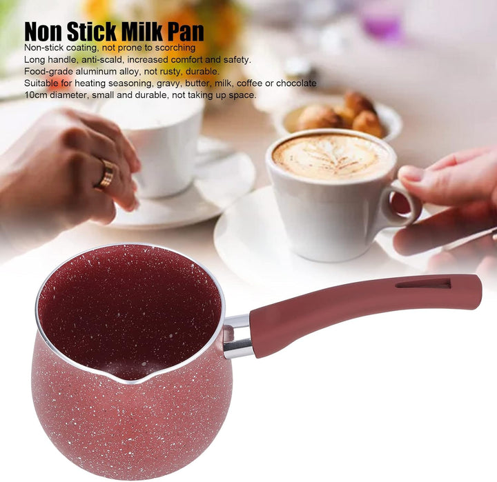 TOPINCN Einhand 10cm Schmelztopf, Mini Milchpfanne Zum Kochen von Klebrigen Saucen, Aufwärmen von Mi