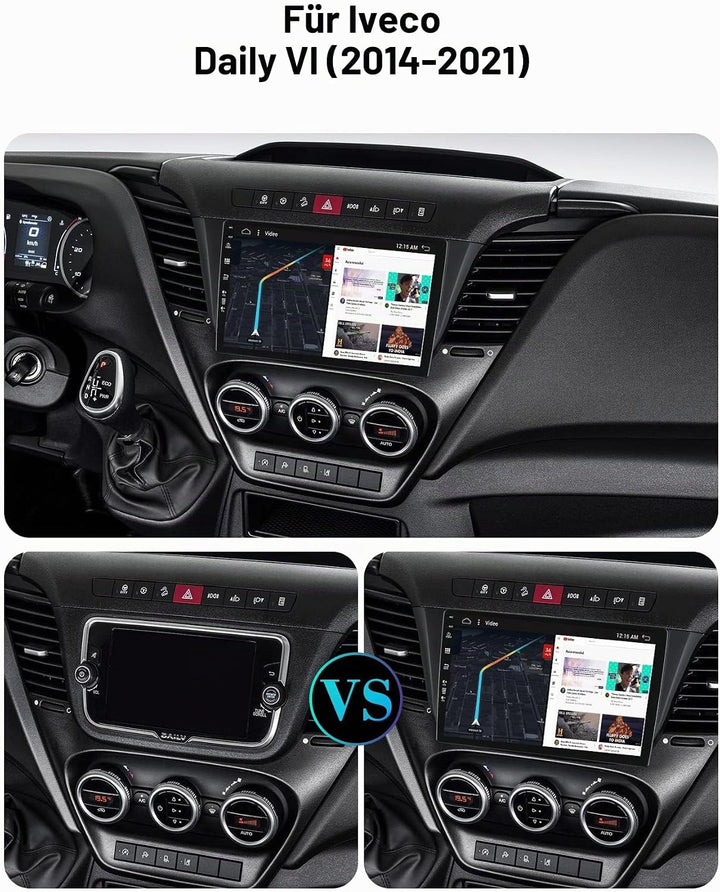 BXLIYER Android 12-6G+128G - IPS Autoradio Passt für Iveco Daily VI (2014-2021) - Eingebaut Carplay/