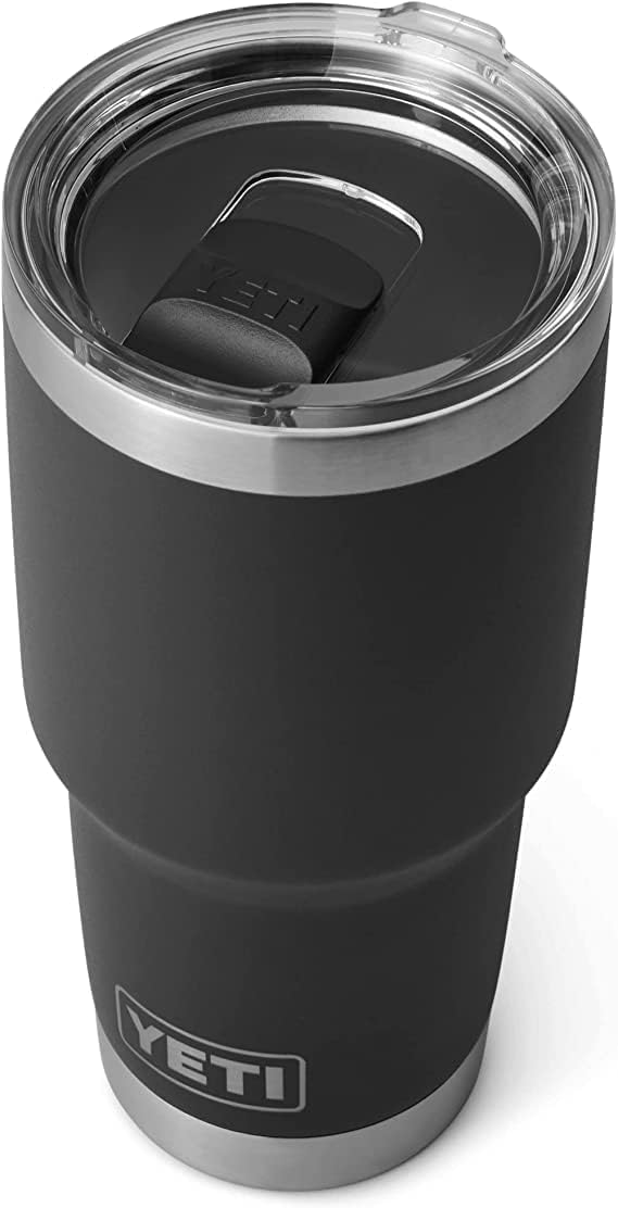 YETI Rambler, Edelstahl, Becher, Black, 30oz (887ml), Black