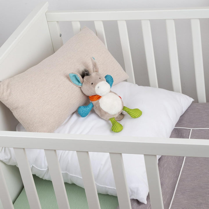 SIGIKID Minispieluhr Esel, Kuscheltier mit Spieluhr zum Aufziehen, sanfte Melodie zum Einschlafen, S