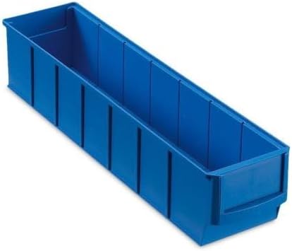SparSet 10x Blaue Industriebox 400 S | HxBxT 8,1x9,1x40cm | 2,2 Liter | Sichtlagerkasten, Sortiments
