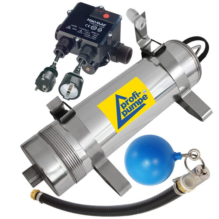 900W Tauchdruckpumpe Zisternenpumpe 5,8b Tauchpumpe inkl. Durchflusswächter SUPER 1400 Set mit DW FL