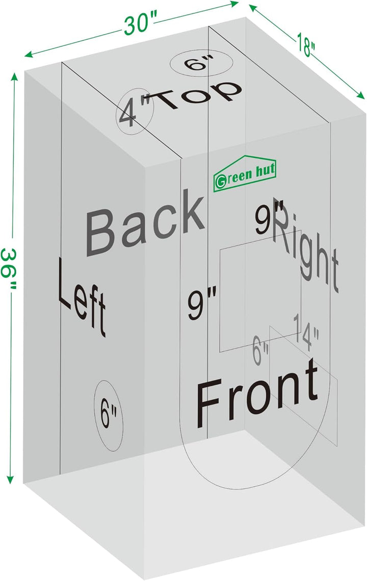 Green Hut Kleines Wachstumszelt für Pflanzen im Innenbereich, 45,7 x 76,2 x 91,4 cm, Mylar-Hydrokult