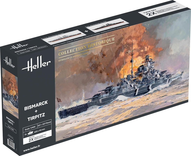 heller - 1/400 Bismarck + Tirpitz Twinsethel85078