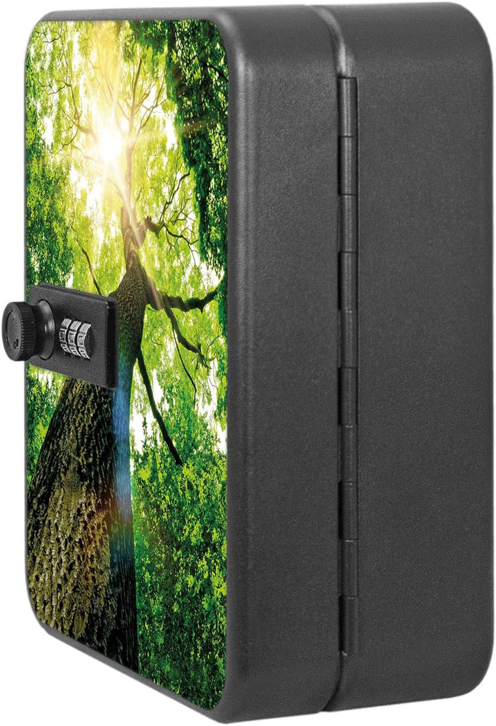 banjado® Burg-Wächter® abschliessbarer Schlüsselkasten mit Motiv Baumkrone für 20 Schlüssel - Schlüs