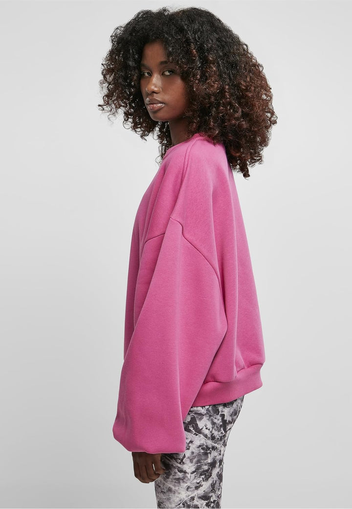 Urban Classics Damen Sweatshirt mit weiten Ärmeln, Oversized Frauen Pullover, Ladies Oversized Trian