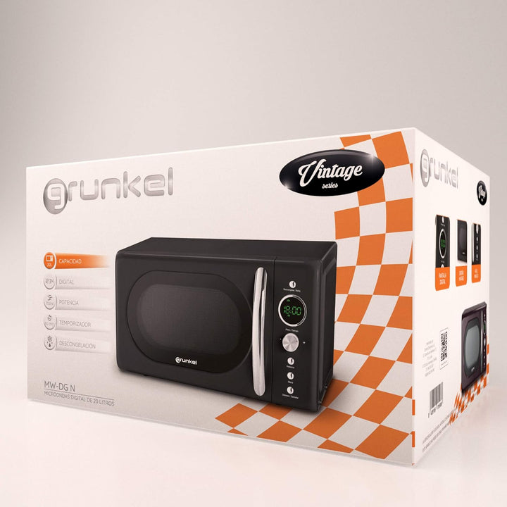 Grunkel MW-DG N Microwave Oven Stainless Steel Schwarz, Schwarz