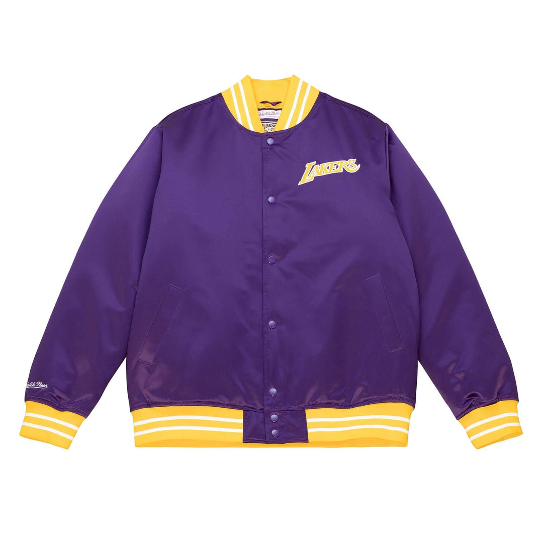 Mitchell & Ness NBA Heavyweight Satin Jacket, Los Angeles Lakers, Gelb