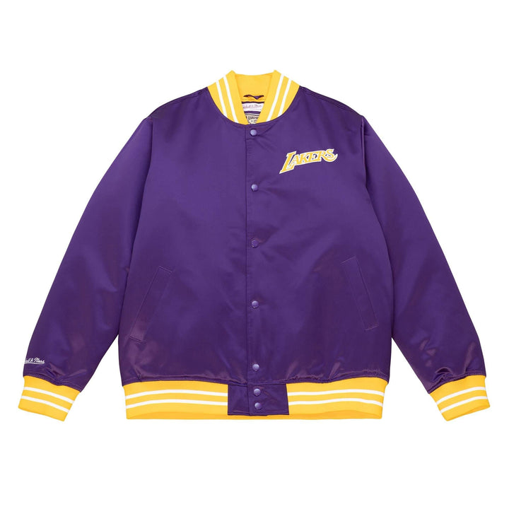 Mitchell & Ness NBA Heavyweight Satin Jacket, Los Angeles Lakers, Gelb